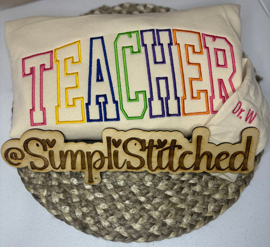 Bright & Bold Teacher Crewneck